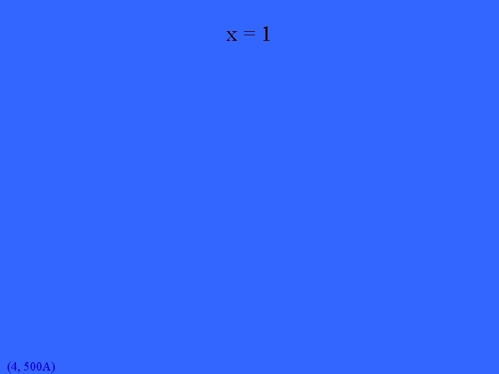 x=1 (4, 500 A) 