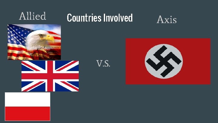 Allied Countries Involved V. S. Axis 