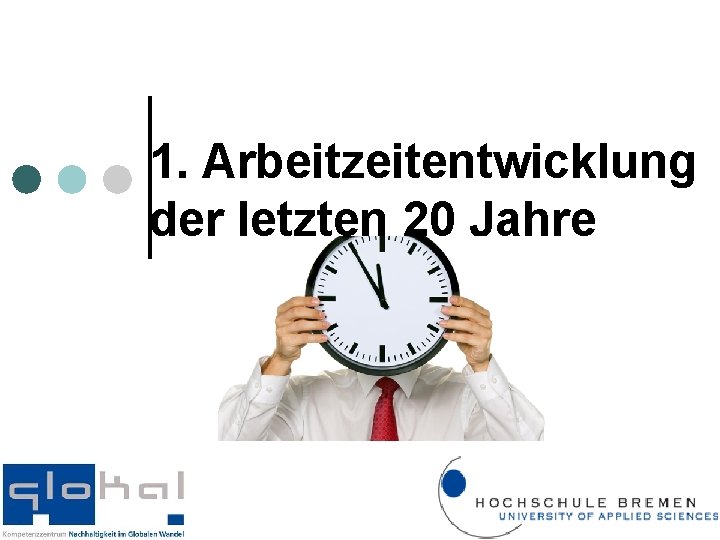 1. Arbeitzeitentwicklung der letzten 20 Jahre 