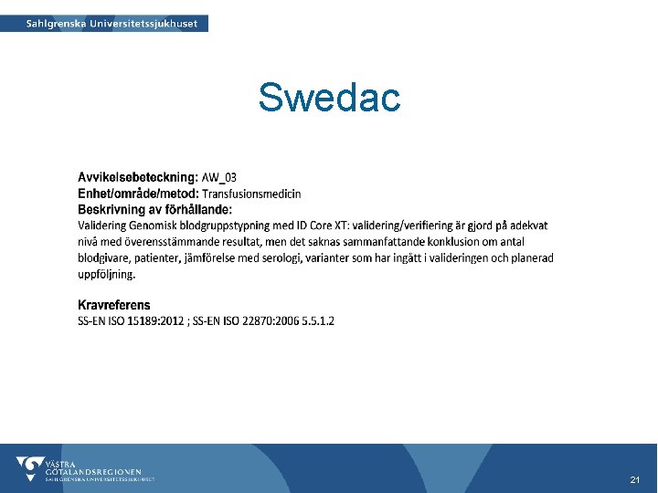 Swedac 21 