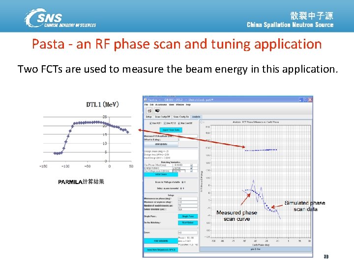 Pasta - an RF phase scan and tuning application Two FCTs are used to