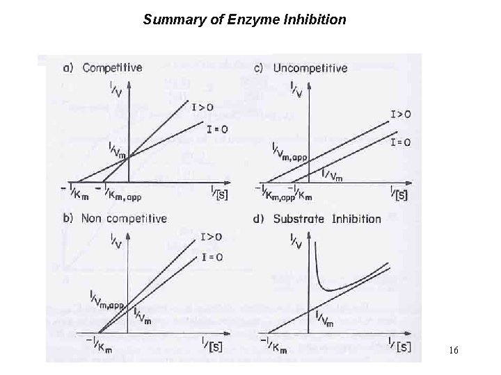 Summary of Enzyme Inhibition 16 
