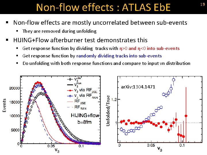 Non-flow effects : ATLAS Eb. E § Non-flow effects are mostly uncorrelated between sub-events