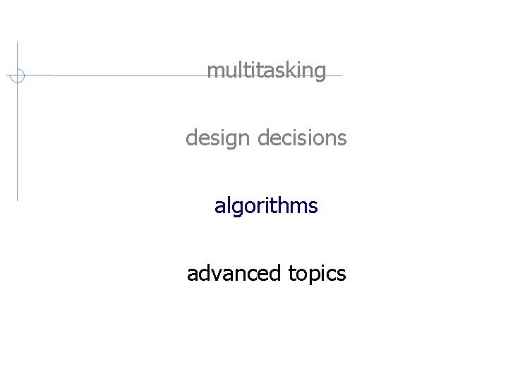 multitasking design decisions algorithms advanced topics 