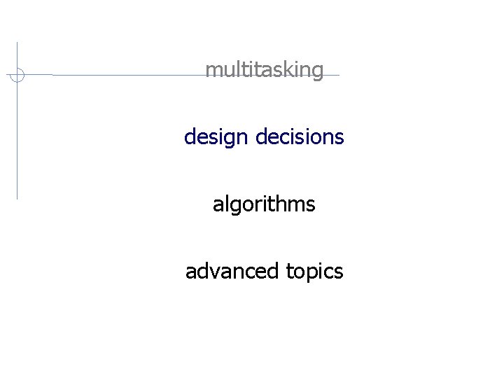 multitasking design decisions algorithms advanced topics 