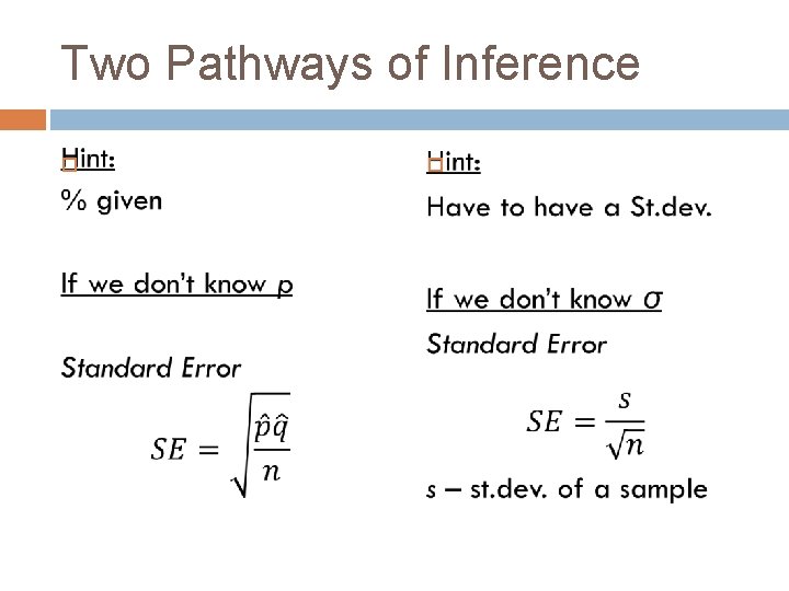 Two Pathways of Inference 