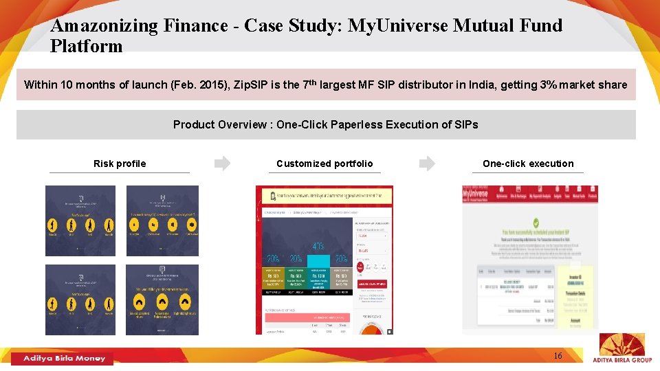 Amazonizing Finance - Case Study: My. Universe Mutual Fund Platform Within 10 months of