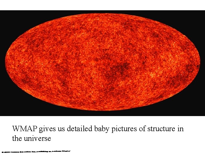 WMAP gives us detailed baby pictures of structure in the universe 