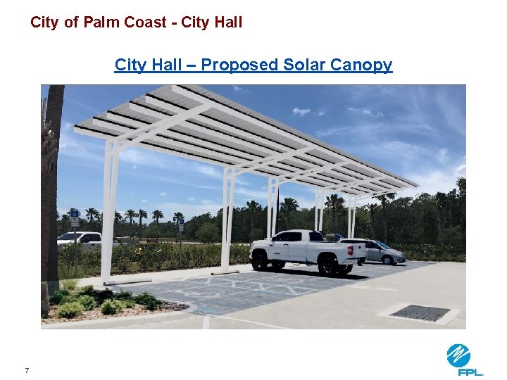 City of Palm Coast - City Hall – Proposed Solar Canopy 7 