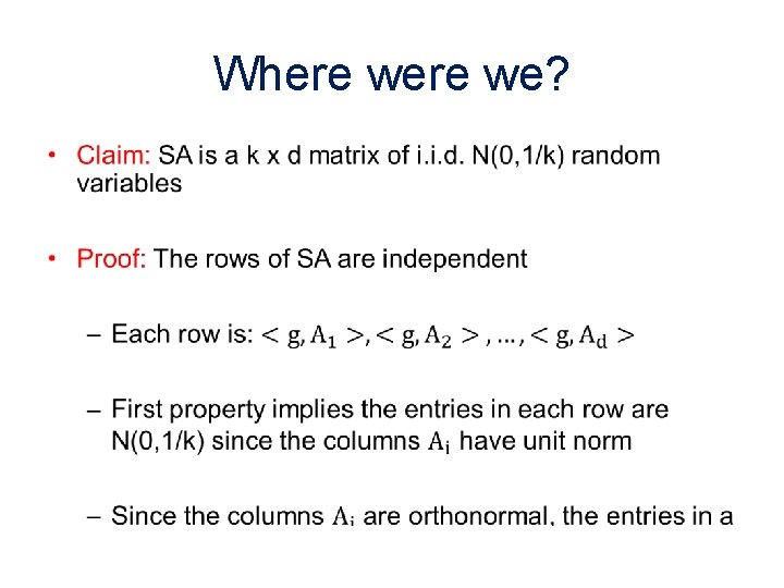 Where we? • Where we? •