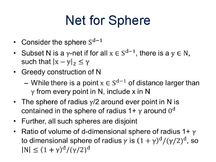 Net for Sphere • Net for Sphere •