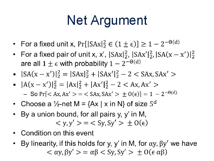 Net Argument • Net Argument •