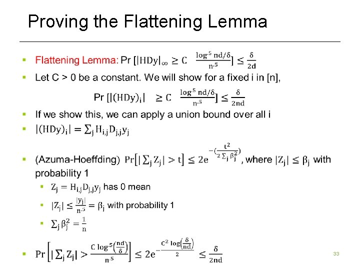 Proving the Flattening Lemma 33 Proving the Flattening Lemma 33