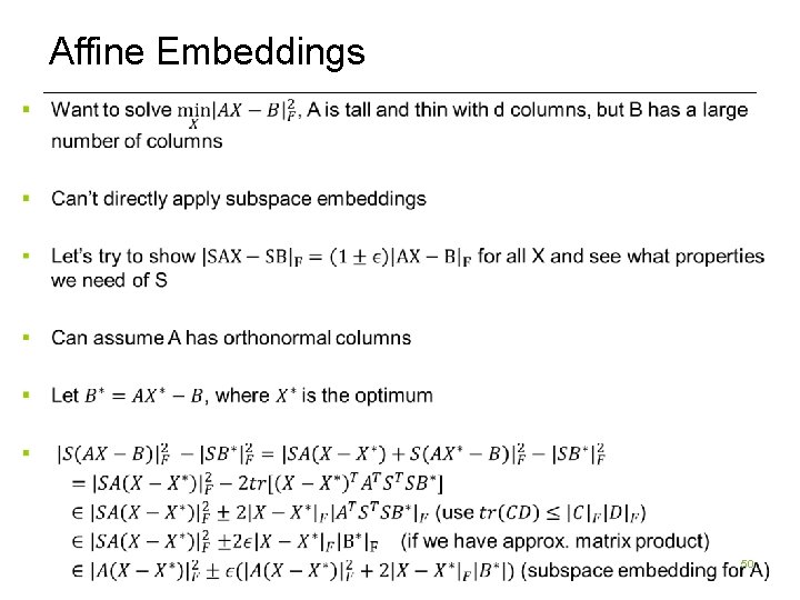 Affine Embeddings § 50 Affine Embeddings § 50