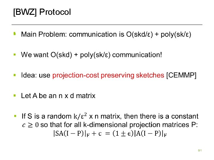[BWZ] Protocol § 91 