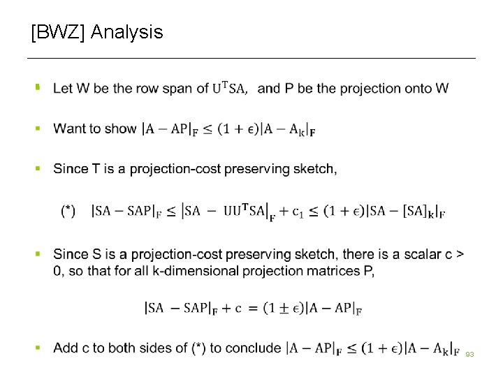 [BWZ] Analysis § 93 