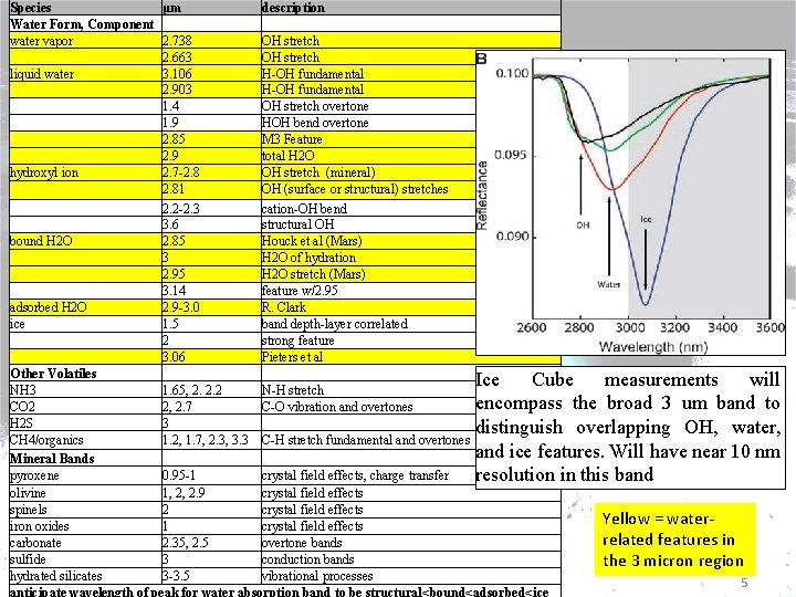 Species Water Form, Component water vapor liquid water hydroxyl ion bound H 2 O