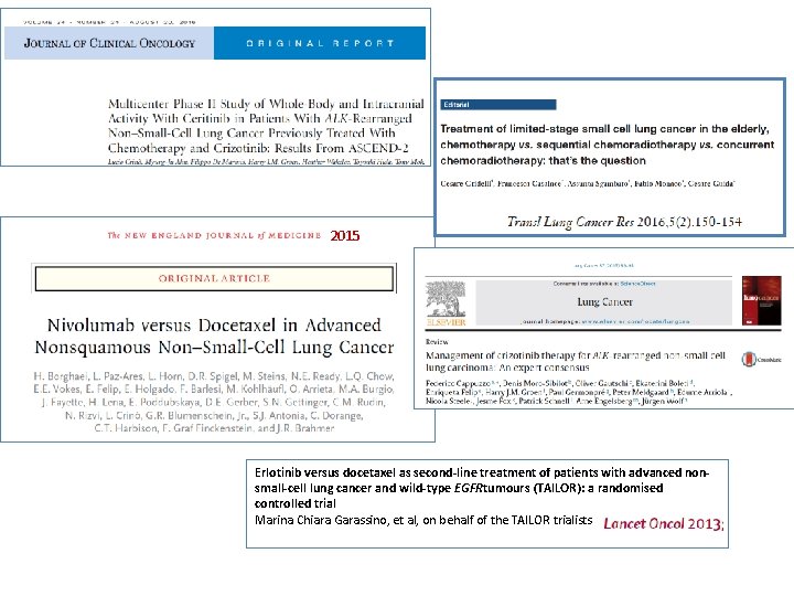 2015 Erlotinib versus docetaxel as second-line treatment of patients with advanced nonsmall-cell lung cancer