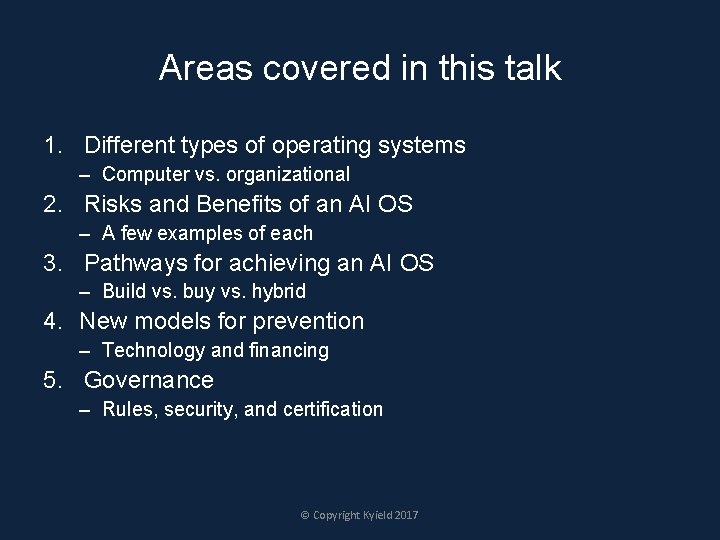 Areas covered in this talk 1. Different types of operating systems – Computer vs. Areas covered in this talk 1. Different types of operating systems – Computer vs.