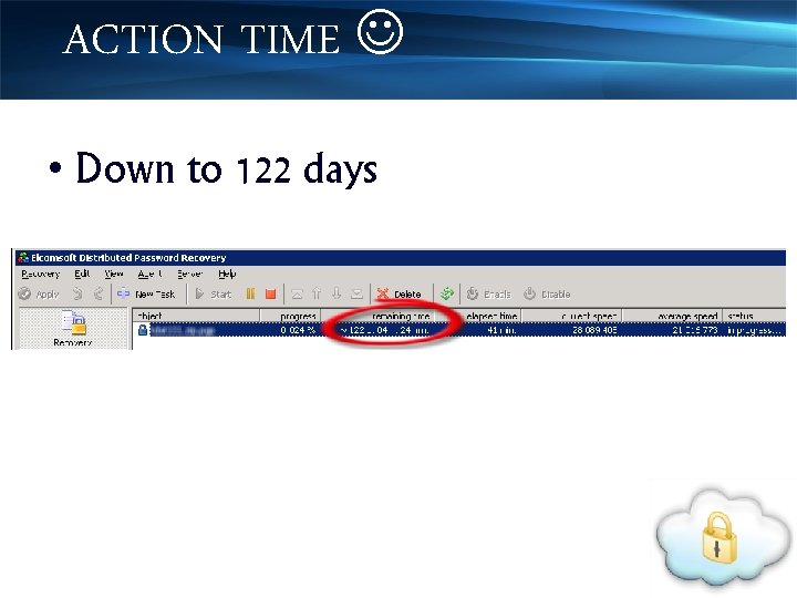 ACTION TIME • Down to 122 days 