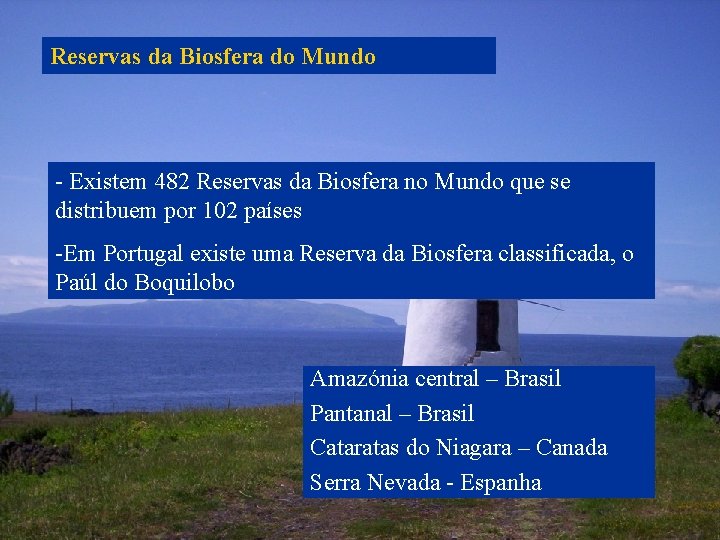 Reservas da Biosfera do Mundo - Existem 482 Reservas da Biosfera no Mundo que
