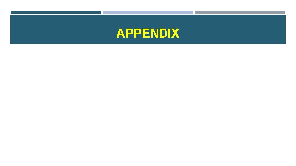 APPENDIX 