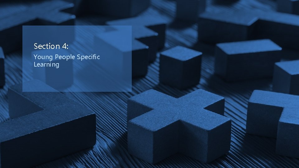 Section 4: Young People Specific Learning 