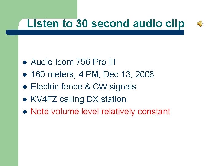 Listen to 30 second audio clip l l l Audio Icom 756 Pro III