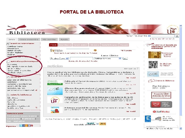 PORTAL DE LA BIBLIOTECA 