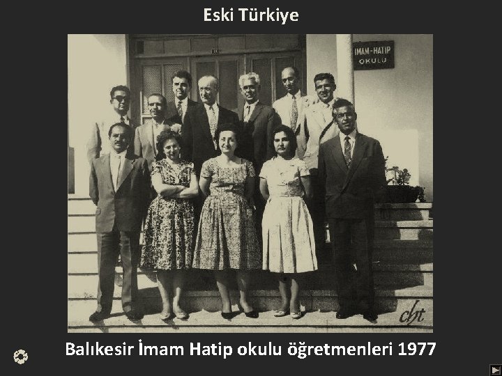 Eski Türkiye Balıkesir İmam Hatip okulu öğretmenleri 1977 