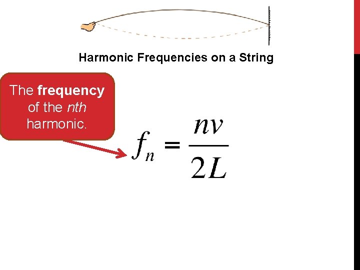 Harmonic Frequencies on a String The frequency of the nth harmonic. 