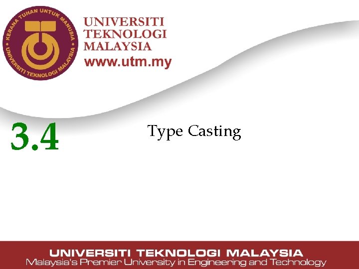 3. 4 Type Casting 