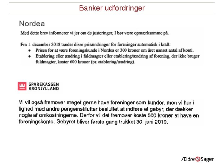 Banker udfordringer 