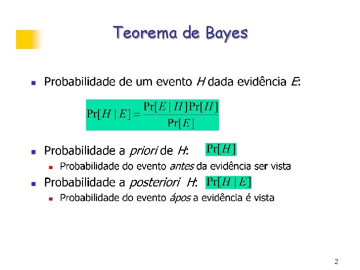 Teorema de Bayes 2 