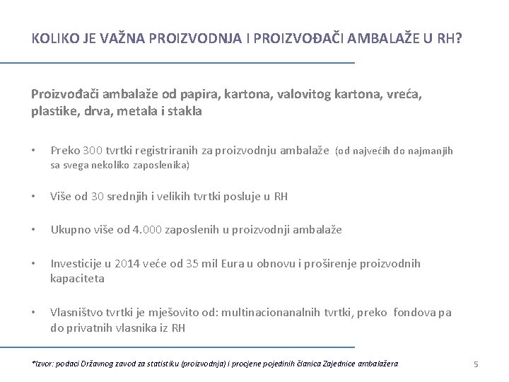 KOLIKO JE VAŽNA PROIZVODNJA I PROIZVOĐAČI AMBALAŽE U RH? Proizvođači ambalaže od papira, kartona,