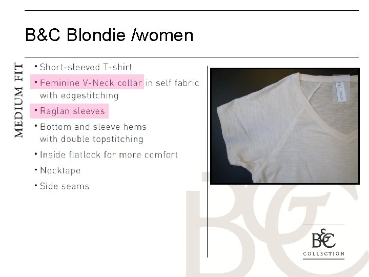 B&C Blondie /women 