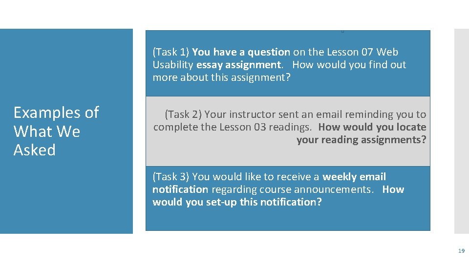 (Task 1) You have a question on the Lesson 07 Web Usability essay assignment.