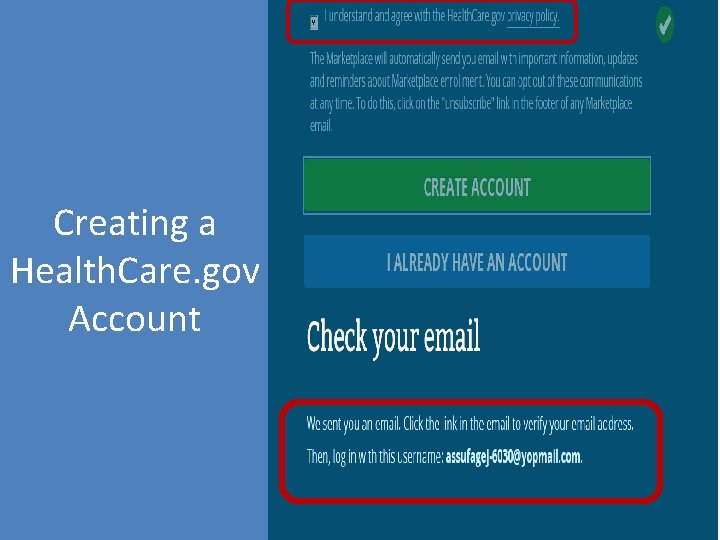 Creating a Health. Care. gov Account 