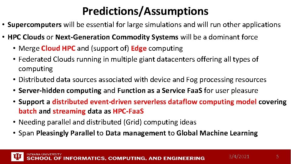 HPC Cloud and Big Data Testbed Geoffrey Fox
