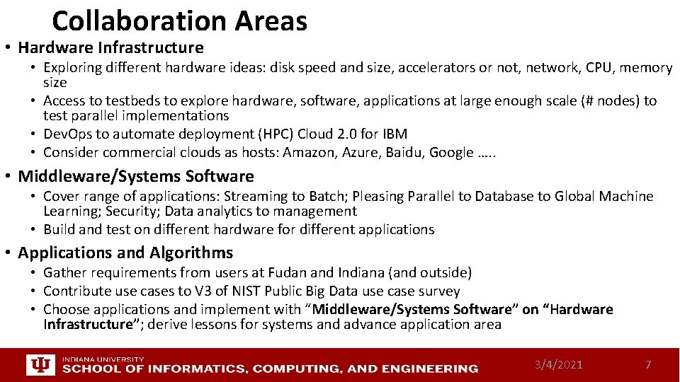 HPC Cloud and Big Data Testbed Geoffrey Fox
