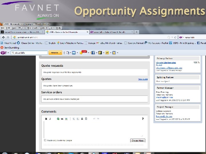 Opportunity Assignments 