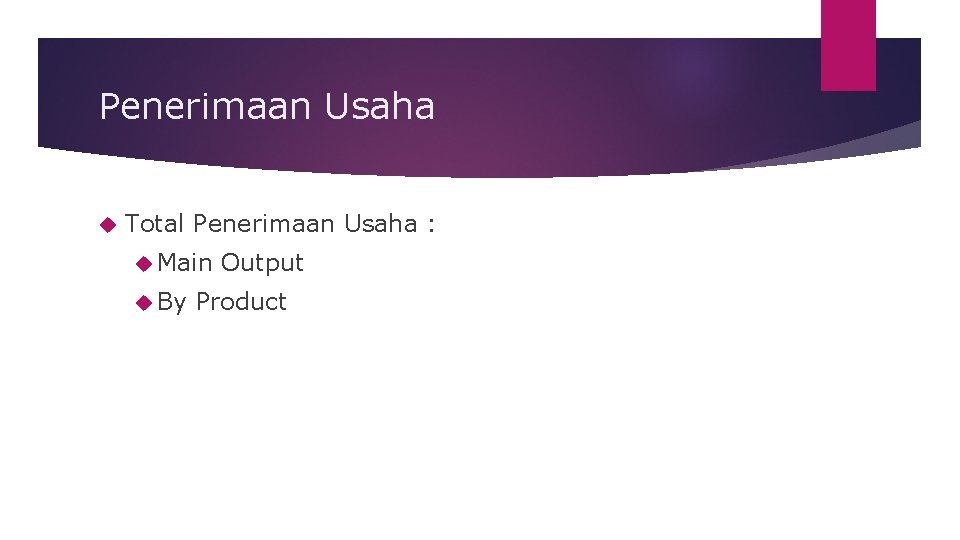 Penerimaan Usaha Total Penerimaan Usaha : Main By Output Product 10 