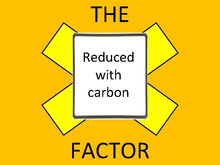 THE Reduced with ZINC carbon FACTOR 