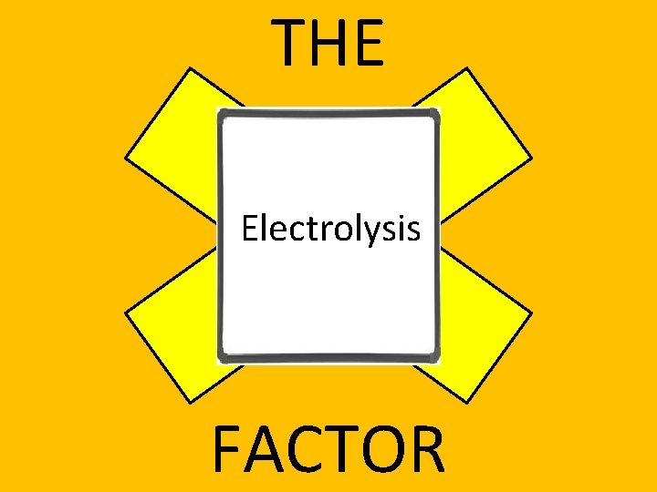 THE Electrolysis POTASSIUM FACTOR 