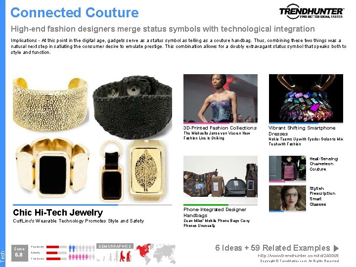 Tech Connected Couture High-end fashion designers merge status symbols with technological integration Implications -