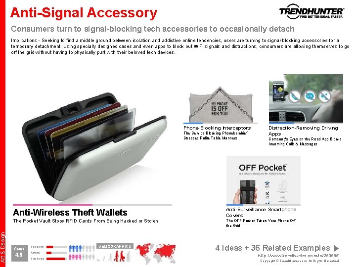 Art & Design Anti-Signal Accessory Consumers turn to signal-blocking tech accessories to occasionally detach