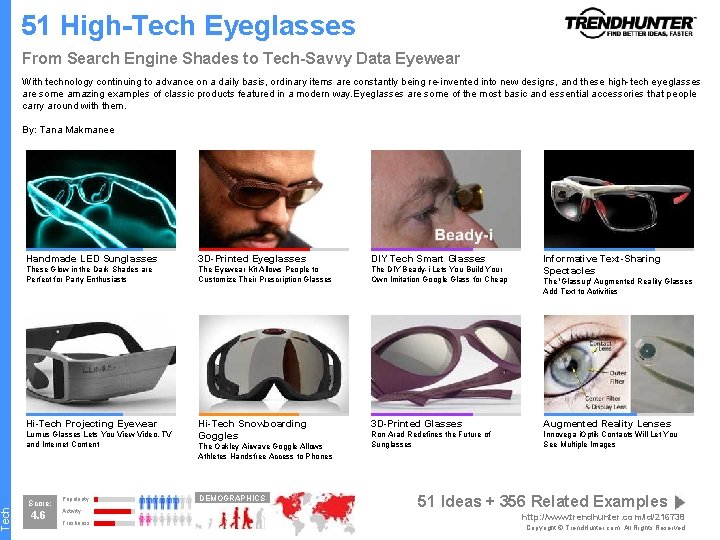 Tech 51 High-Tech Eyeglasses From Search Engine Shades to Tech-Savvy Data Eyewear With technology