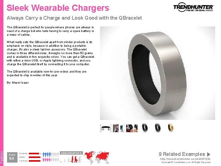 Fashion Sleek Wearable Chargers Always Carry a Charge and Look Good with the QBracelet