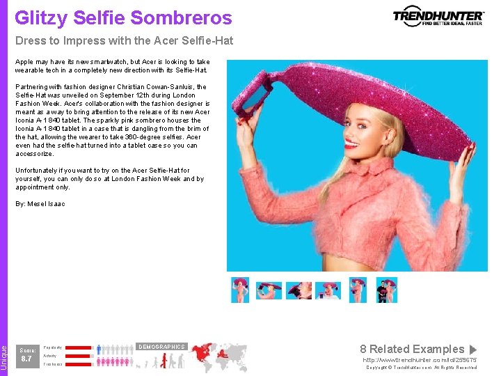 Unique Glitzy Selfie Sombreros Dress to Impress with the Acer Selfie-Hat Apple may have