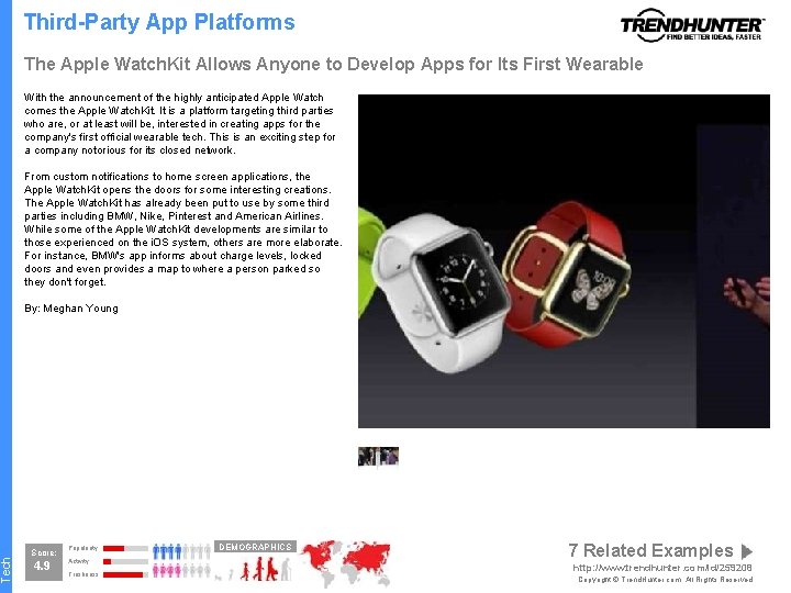 Tech Third-Party App Platforms The Apple Watch. Kit Allows Anyone to Develop Apps for